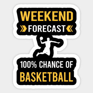 Weekend Forecast Basketball Sticker